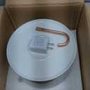 Ceramic Cat Water Fountain - 2.1L/71oz - All-Ceramic Body & Pure Copper Water Spout - Non-Toxic - Automatic Pet Drinking Fountain Indoor with Ultra-Quiet Pump, and 3Pcs Filter & Sponge (White)