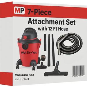 Maresh Products Compatible Replacement for Some Shop Vac & Ridgid Style Vacuum Cleaners Commercial Grade Hose with Tool Set, Has 2 1/4" Machine End Coupling & Uses the Standard 1 1/4" Hose Attachments