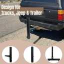 iElyiEsy Truck Flag Pole with Hitch Holder Duty Flagpole Mount Kit for Tow Hitch, Long Protect Sleeve Windproof Design for Trucks, Jeep & Trailer,Black