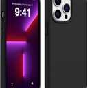 JELE Compatible with iPhone 13 Pro Max Case Silicone, Shockproof iPhone 13 Pro Max Case with [Military Drop Protection], [Soft Anti-Scratch Microfiber Lining], Dust-Resistant Phone Cover, Black