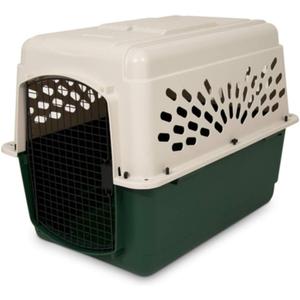 Petmate Ruffmaxx Dog Kennel Pet Carrier & Crate 36" (50-70 Lb), Outdoor and Indoor for Large, Medium, and Small Dogs - Made from Durable Recycled Material w/ 360-Degree Ventilation, Made in USA (Green)