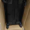 Amazon Basics 23" Medium Checked Softside Luggage Suitcase with Spinner Wheels, Expandable Space, Zippered Pockets, Telescopic Handle, Black