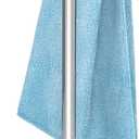 18" Hand Towel Holder Stand, Stainless Steel Free Standing Towel Rack Bar,Double Ring Towel Hanger with Weighted Base, Towel Hardware for Bathroom Vanity Kitchen Countertops(Chrome)