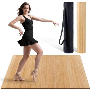 Tap Dance Floor -Portable Dance Floor for Any Surface with Storage Bag, Solid Dance Board Mat, Cushioned Base Mat Perfect for Home, Studio & Events, 47.8"x38.5"