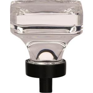 Amerock | Cabinet Knob | Clear/Black Bronze | 1-3/8 inch (35 mm) Length | Glacio | 1 Pack | Drawer Knob | Cabinet Hardware