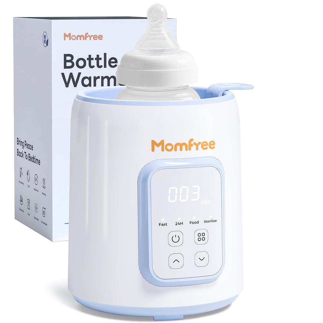Bottle Warmer, 8-in-1 Fast Baby Bottle Warmer for Breastmilk and Formula,Milk Warmer with Accurate Temperature Control and Automatic Shut-Off,Multifunctional Bottle Warmers for All Bottles(Blue)
