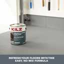 2 Pack KILZ 1-Part Epoxy Acrylic Concrete and Garage Floor Paint, Interior/Exterior, Satin, Silver Gray, 1 Gallon