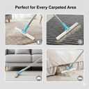 Carpet Rake for Pet Hair Removal, 3-Section Rake to Fluff Matted Rug & Remove Dog Cat Hair, Deep Clean Tool for Stairs, Furniture, Couch & Car Seats, Reusable & Easy Storage