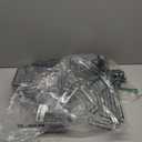 SWTYMIKI Shower Caddy Tension Pole - 4-Tier Corner Shower Organizer Tension Rod with Soap Holder, Toothbrush Holder & 4 Hooks, Adjustable Stainless Steel Bathroom Organizer 27.6 to 108.3 inch, Black