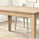 White Table with Gold hardware SIZE: 42.6X18.9X7.1