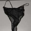 Sheer Sexy Lingerie For Women, Mesh Polka Dots Babydoll V Neck Teddy Nightgowns, Black, Onesize 2-8 (Medium)