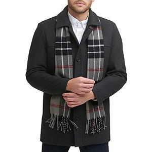Dockers Men's Weston Wool Blend Coat with Scarf (Regular and Big & Tall) Size XL