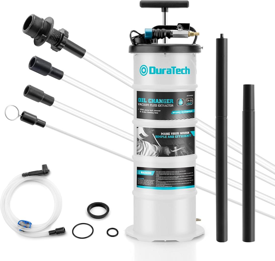 DURATECH 6.5L Oil Extractor Pump, Pneumatic Manual Fluid Extractor
