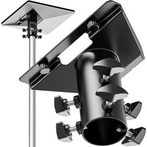 Starlink Mini Pipe Adapter, Tool-Free Installation Starlink Mini Pole Mount, Heavy-Duty Manganese Steel Starlink Mini Mount with Anti-Rust Coating for Outdoor RV Roof Yard for 1-1.9in Poles