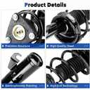 Front Complete Struts Assembly w/Coil Spring Shock Absorber Compatible with Mazda 3 2004-2010 Exc. MazdaSpeed, for Mazda 3 2.0L 2.5L 2011-2013, for 06-10 MAZDA 5, Replace for 172263 172264