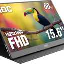 AOC 16T20 Portable Monitor 15.6 Inch FHD 1920x1080, IPS Panel Computer Display, Speakers, USB Type C x2, Mini HDMI x1, Premium Smart Cover, Gaming Console Compatible