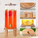 3 Gallon Extra Large Drink Dispenser for Parties,Glass Beverage Dispenser with Stand,Water Drink Dispenser with Airtight Valve,Lemonade Dispenser for Fridge,Water, Juice,Cocktails,Ice Tea & Sun Tea