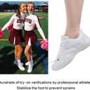 Cheer Shoes for Youth Girls White Cheerleading Athletic Dance Shoes Tennis Sneakers for Competition Sport Training