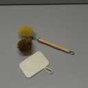 eplanita Natural Dish Brush, 3 Replacement Heads, Kitchen Eco Bamboo Scrubber Brushes, Extra Plant Sponge, Plastic Free Washing Up, Zero Waste Cleaning