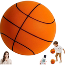 Silent Basketball Size 7 (29.5"), Soft Foam Indoor Basketball for Quiet Dribbling and Training, Grooved Airless Pro PU Foam Ball, Soundless Indoor Activities