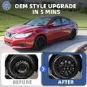 Paanlok 16 Inch Gloss Black Wheel Covers Compatible with 2013-2018 Nissan Altima Sedan, Fits OEM 16" Stock Steel Wheels, OEM Hubcap #40315-3TM0B, Snap-On Hubcaps 4-Pack