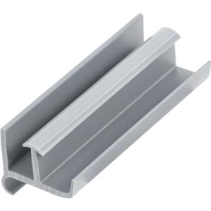 2 x Gray Shower Door Bottom Track, Single-Sided Channel Dimensions of 1/2 inch and 3/8 inch, Suitable for Shower Glass Doors with thicknesses of 7/16 inch and 5/16 inch (1 Pack)