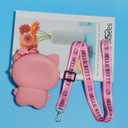 Kawaii Crossbody Handbag with Adjustable Shoulder Strap, Zipper Cute Mini Anime Coin Wallet