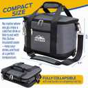 Collapsible Insulated Cooler Bag  6L Thermal Lunch Bag with Bottle Opener, 16 Can Capacity  Perfect For Camping, Picnics and Travel - Handles and Removable Shoulder Strap - By Outrav (Grey with Black Trim)