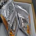 Replacement for Toyota Prius 2006-2009 Headlight Assembly Projector Chrome Left and Right Side Pair