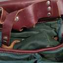 Nylon and Leather Tool Belt | Nylon Tool Pouch | Carpenter Tool Belt | Construction | Framers | Electrician Tool Belts | Drywall Tool Bags | Handyman | Electric (GREEN)