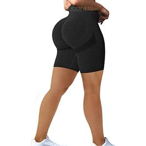 Scrunch Butt Lifting Seamless Shorts for Women High Waist Tummy Control Workout Biker Shorts Ruched Booty Lifting Leggings L/XL