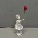 Banksy Street Graffiti Art Statue, Love Balloon Girl Room Decor, Resin Ornaments, Living Room Dining Desk Bookshelf Decorations, (White)