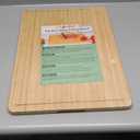 Extra Large 100% Organic Bamboo Cutting Board, 24x18 Inch Butcher Block Chopping/Carving Board with Handle and Juice Groove for Turkey, Meat, Vegetables, BBQ (XXL, 24" x 18")