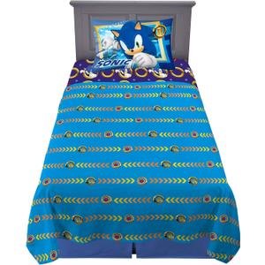 Franco Kids Bedding Super Soft Microfiber Sheet Set, Twin, Sonic The Hedgehog, Anime
