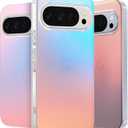 LONLI Hue Case for Google Pixel 10 Pro XL - Holographic Iridescent Phone Case - [Raised Camera Frame] - Cute and Unique Phone Cover for Girls and Women