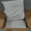 Feather Down Throw Pillow Inserts 20 x 20, Set of 2, 100% Organic Cotton Shell, Soft Decorative Square Pillows Insert for Living Room Sofa, Couch, or Bed (White)