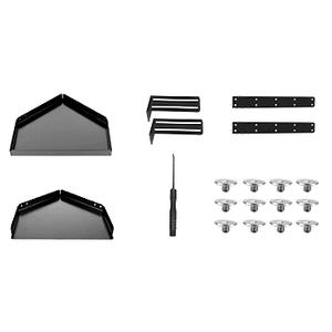 Small Wall Mounted Floating Corner Shelves Metal Black Pack of 2