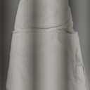 Allimy Womens High Rise Two Button Closure Cropped Jeans Wide Leg Front Slip Pockets Frayed Hem Denim Pant (12, White)