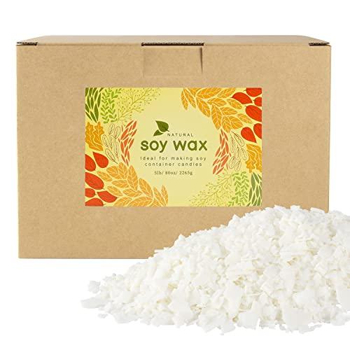 CLTNIKET Pure Soy Wax for Making Candle-DIY Soy Wax Candle-5 Pound Bag