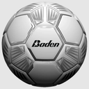 Baden Z-Series Size 4 Cushioned TPU Leather Soccer Ball, Black/White