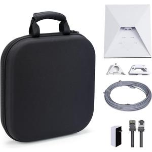 Starlink Mini Carry Case - Protective Waterproof Storage Bag Pouch for SpaceX Starlink Mini Dish, Travel-Friendly Design with Handle, Perfect for RV, Van, Camping & Outdoor Use (Black, Basic Case)