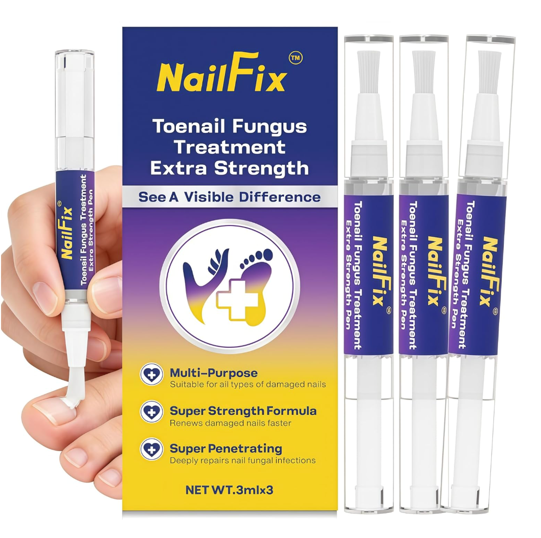 Toenail Fungus Treatment Extra Strength, Toenail Fungus Pen with 25% Undecylenic Acid for Toenails & Fingernails, Fungal Toe Nail Repair Pen for Damaged Nails, Ingrown Nails & Discoloration, 3Pcs