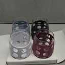 Lifefactory Wine Glass with Protective Silicone Sleeve, 4 Count (Pack of 1), Carbon, Optic White, Periwinkle, Wisteria