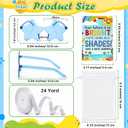 48 Set End of The Year Gifts for Students Graduation Sunglasses, Bulk Preschool Kindergarten Pre K 2026 Class Party Favors, Star Shaped Neon Shades with Cards and Organza Bags