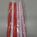 Baquler 6 Pcs 11'' Valentines Day Flameless Taper Candle LED Pink Red White Battery Operated Candlestick Plastic Flickering Gift for Romantic Night Anniversary Proposal Wedding Table Centerpiece Decor