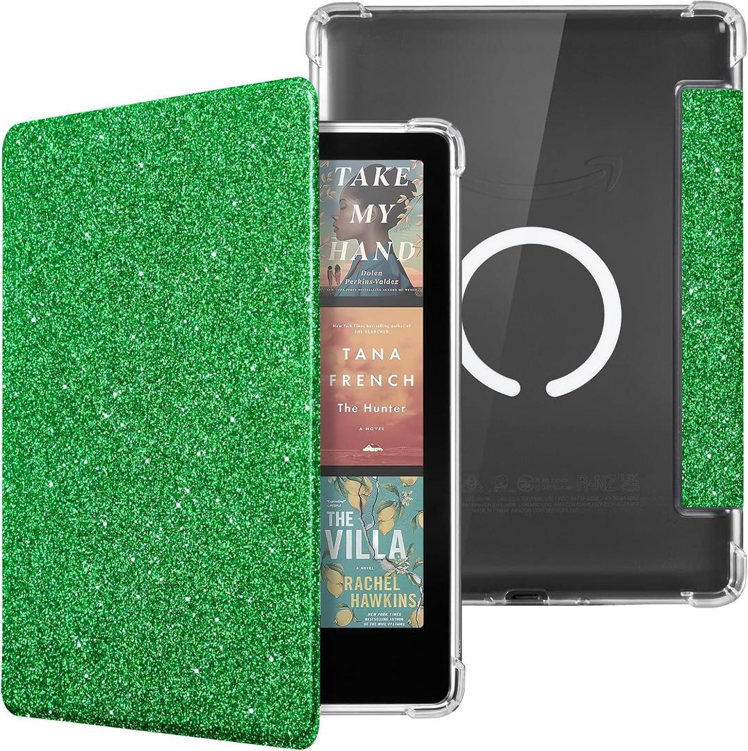 CoBak Magnetic Case for 7" Kindle Paperwhite 12th Gen 2024 and Kindle Colorsoft - Compatible with iPhone MagSafe, for Samsung/Belkin/Anker Wireless Charging Pads, Clear Back Cover, Auto Sleep Wake