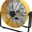 20 Inch Heavy Duty Metal Industrial Drum Fan, 3 Speed Floor Fan for Warehouse, Workshop, Factory and Basement - High Velocity, Yellow