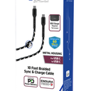 ZGEAR Metal Housing For USB C 10 Foot Braided Sync & Change Cable