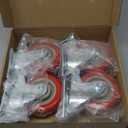 4 Inch Caster Wheels Heavy Duty Casters Set of 4 (2200lbs Load Capacity) Lockable Cart Wheels with Brakes, 360 Degree Rotatable - Ideal Caster for Cart, Furniture and Workbench (4 x Brakes)