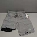 Reebok Boys Shorts - 2 in 1 Basketball Shorts with Compression Liner and Pockets - Gym and Running Boys Athletic Shorts Size 14-16